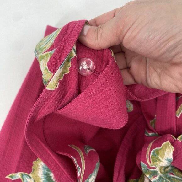 Faherty Size XL Pink Floral Seersucker Wrap Skirt Midi Pacifica Orchid NWT - Picture 10 of 13